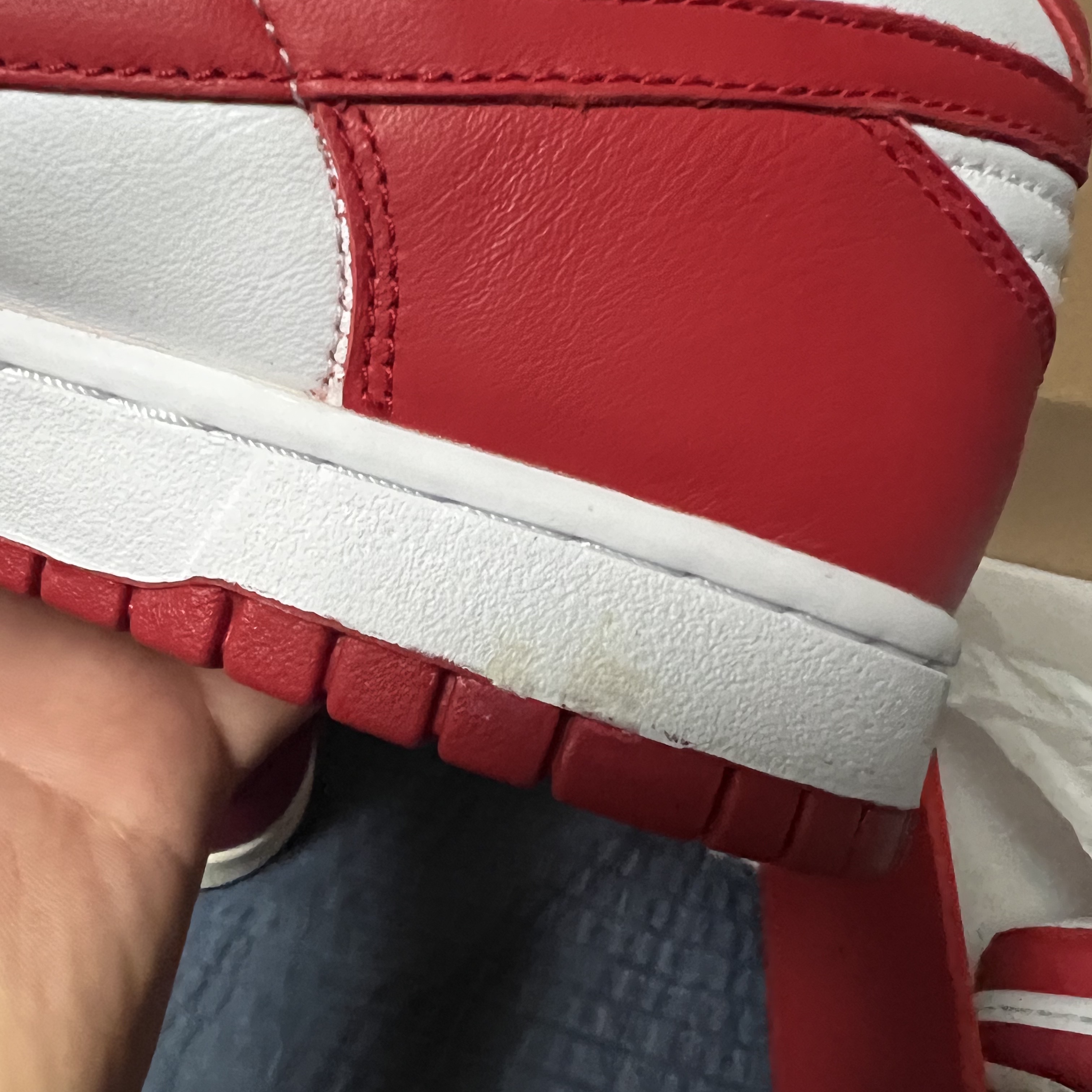 Nike Dunk Low SP White and University Red 2023 착용 스타일 - 3