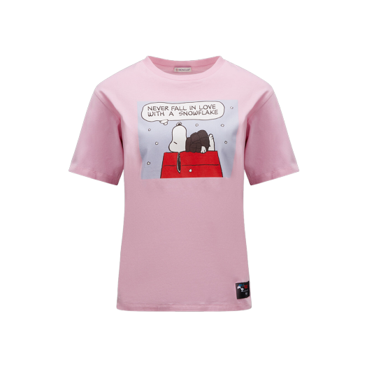 (W) 몽클레르 피넛 모티프 티셔츠 핑크 - 23SS