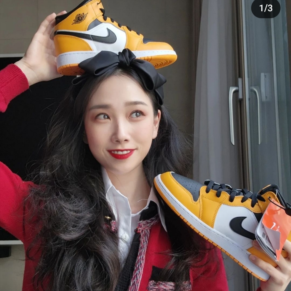 (GS) Jordan 1 Mid Taxi 착용 스타일