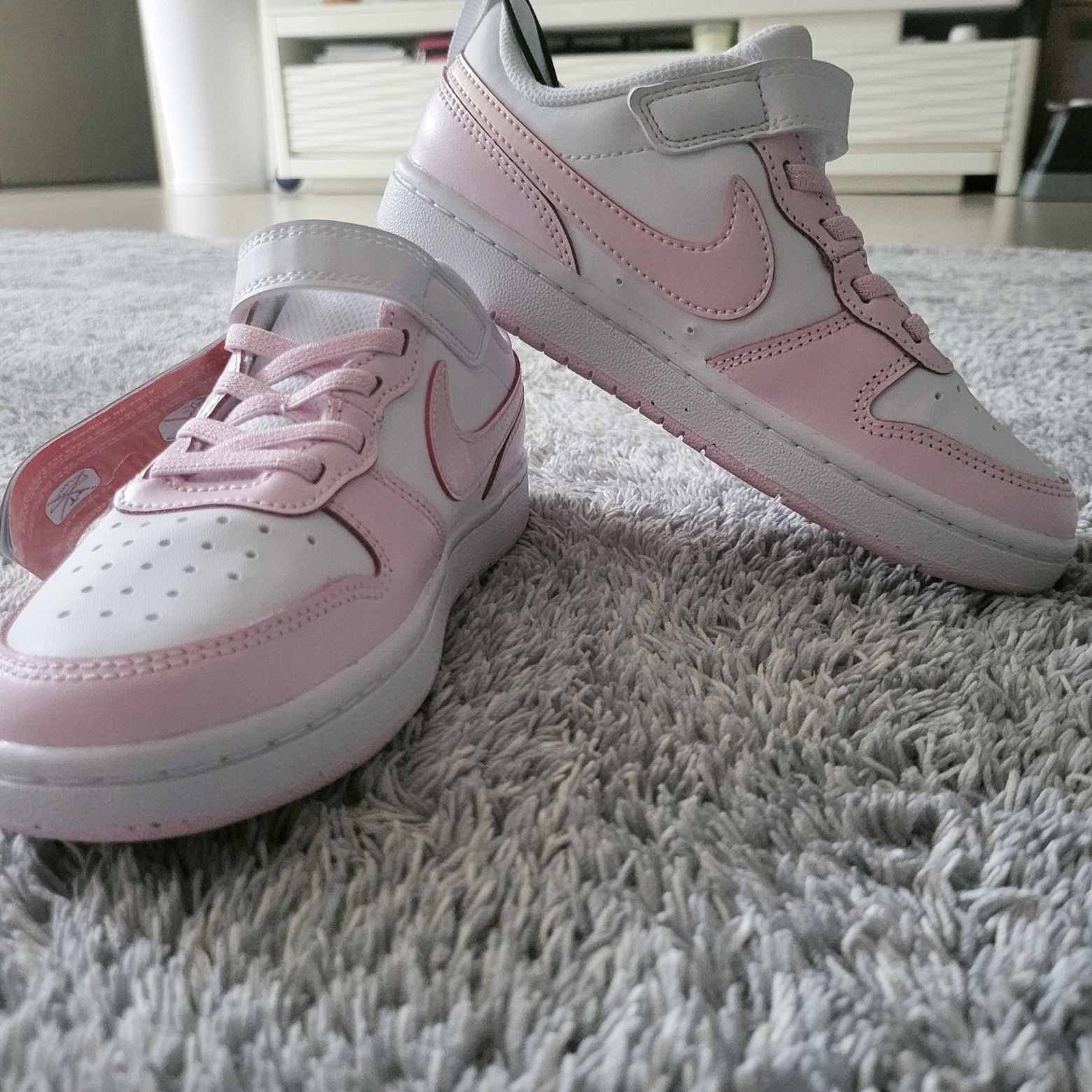 (PS) Nike Court Borough 2 SE White Pink Foam 착용 스타일 - 3