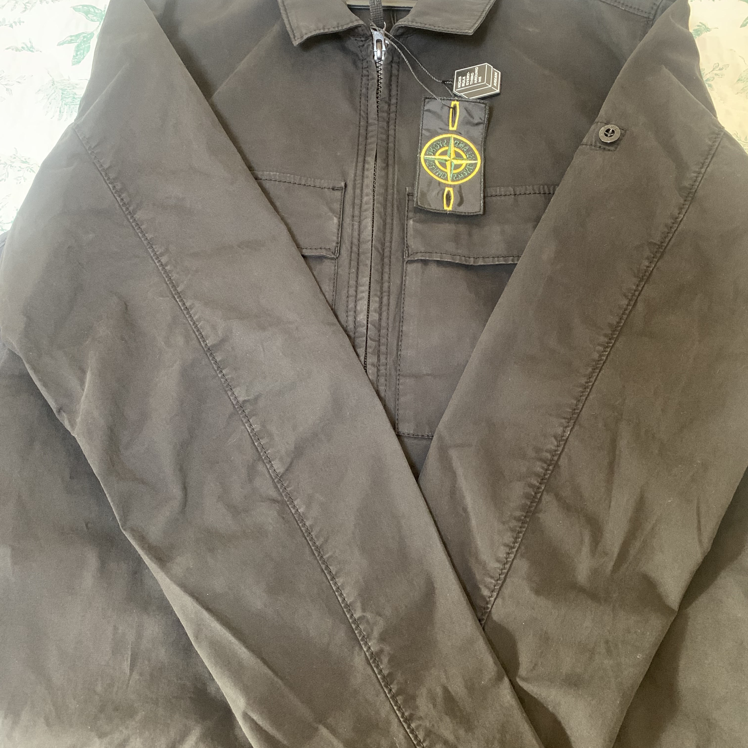 Stone Island 10210 Double Pocket Cotton Overshirt Black - 23SS 착용 스타일