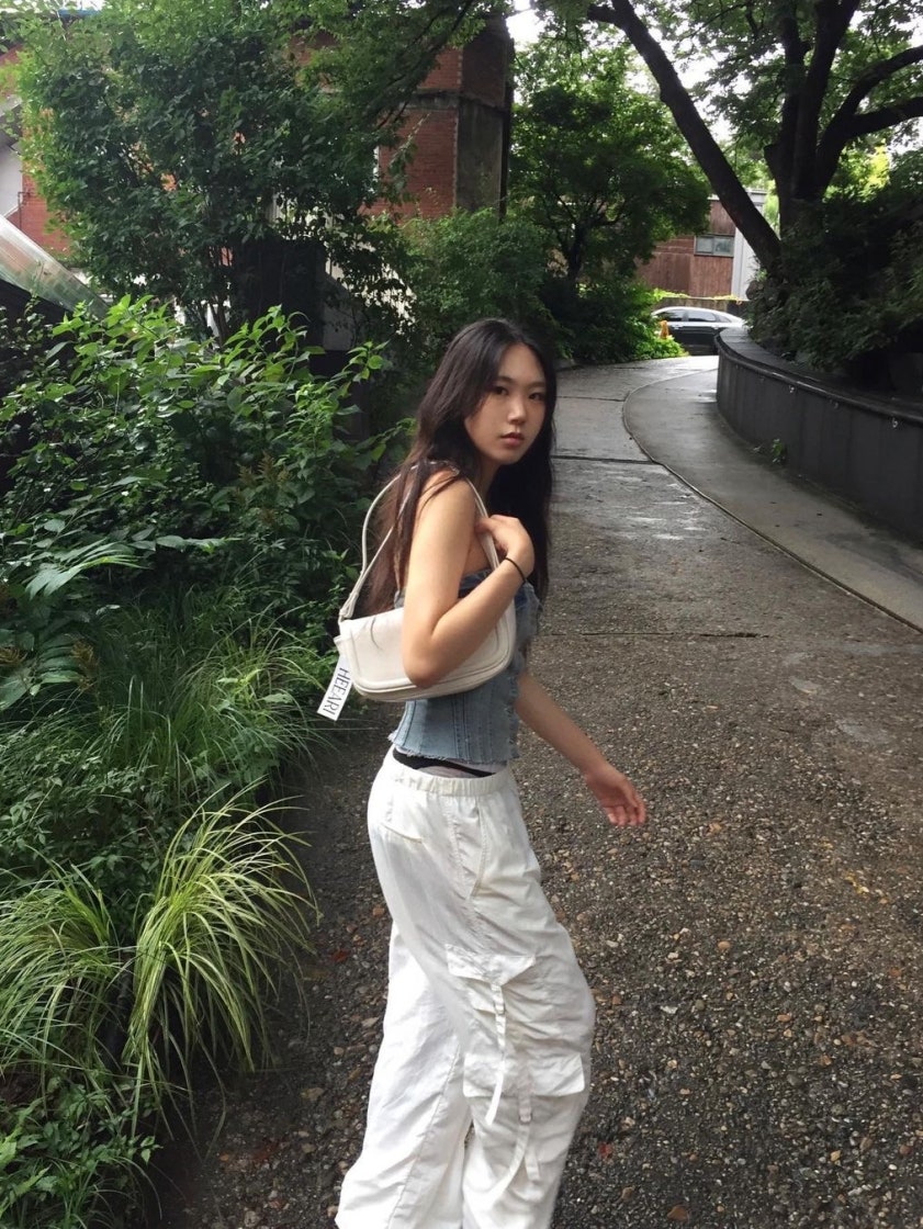 ★HEEARI★ Peony Baguette Bag Peony Baguette Bag_Silver HEEARI Peony Baguette Bag