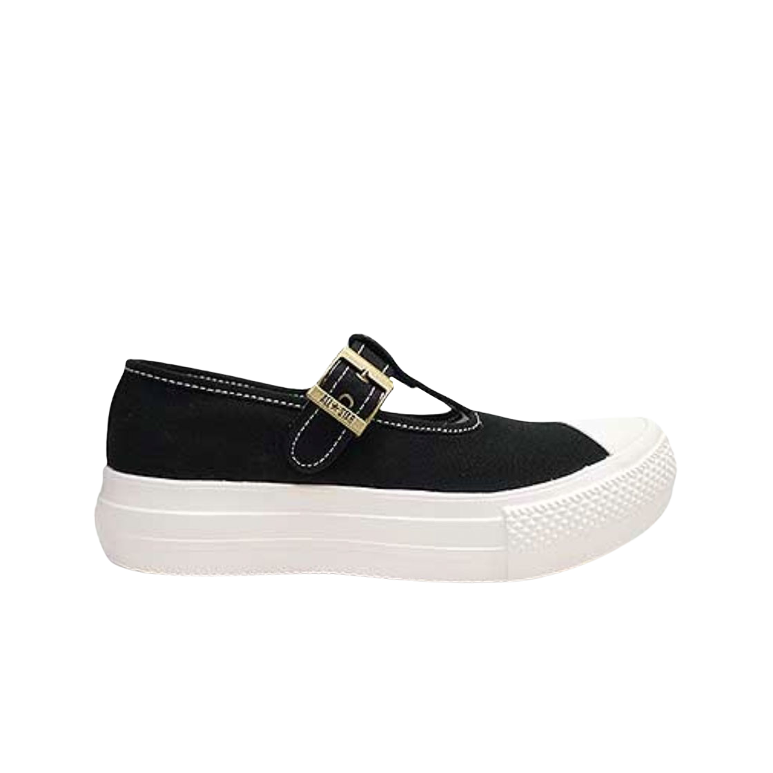 (W) 컨버스 올스타 라이트 플츠 메리제인 Ox 블랙((W) Converse All Star Light Plts Mary Jane Ox Black) - 1