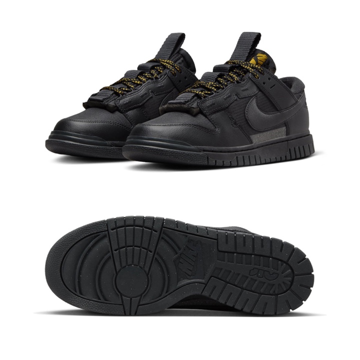Nike Dunk Low Retro Black, Nike Air Force 1 '07 Low Triple Black 착용 스타일 - 2