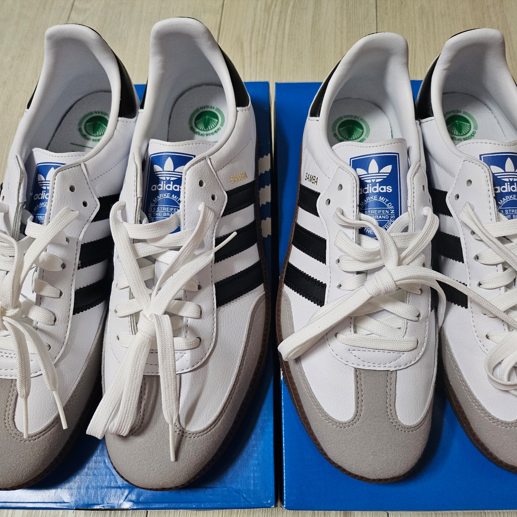 Adidas Samba Vegan White Black 착용 스타일 - 1