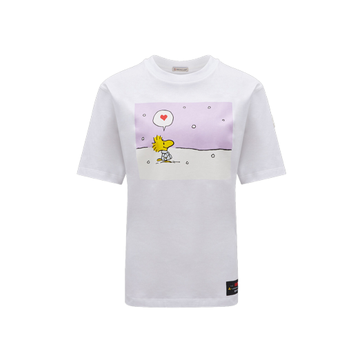(W) 몽클레르 피넛 모티프 티셔츠 옵티컬 화이트 - 23SS