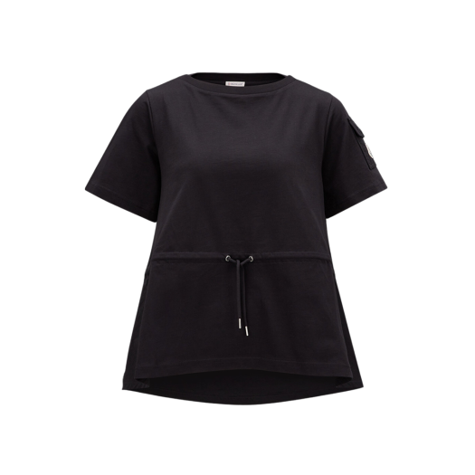 (W) 몽클레르 페플럼 티셔츠 블랙 - 23SS