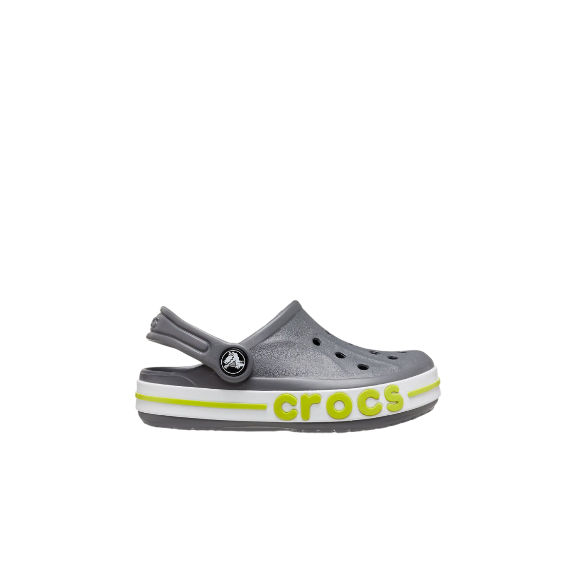 (TD) 크록스 바야밴드 클로그 슬레이트 그레이 라임 펀치((TD) Crocs Bayaband Clog Slate Grey Lime Punch)