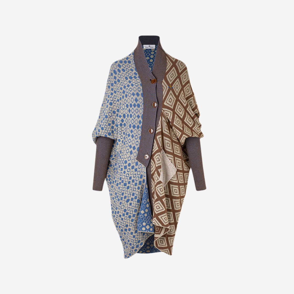 Vivienne Westwood Last Patched Poncho Multi Brown Blue 상세 이미지 1