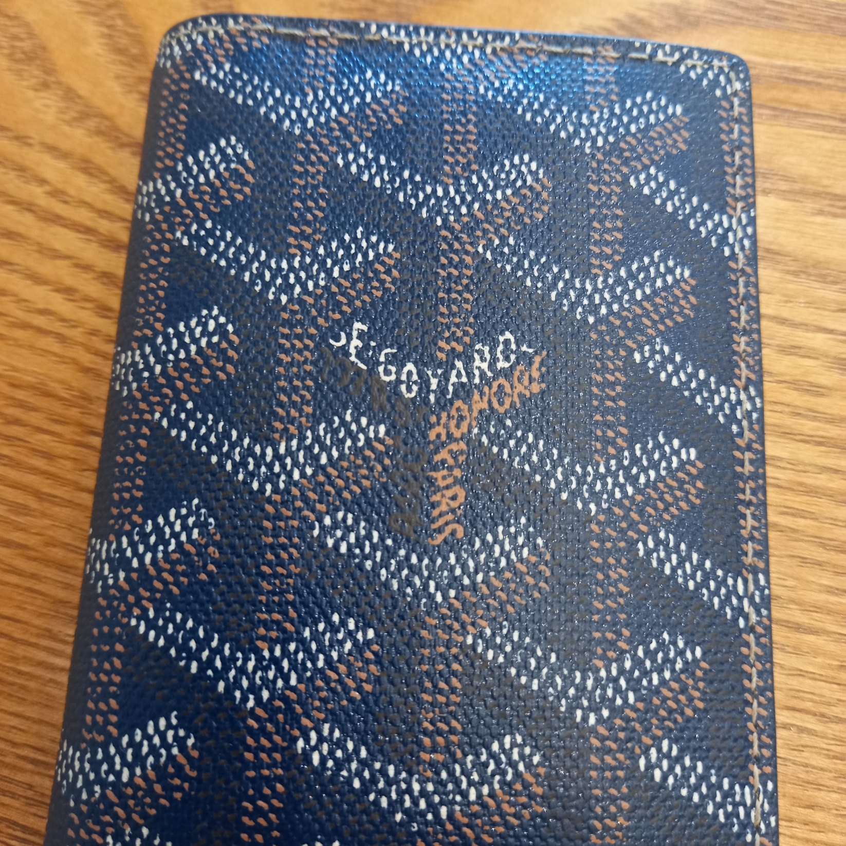 Goyard Saint Marc Card Holder Navy 착용 스타일