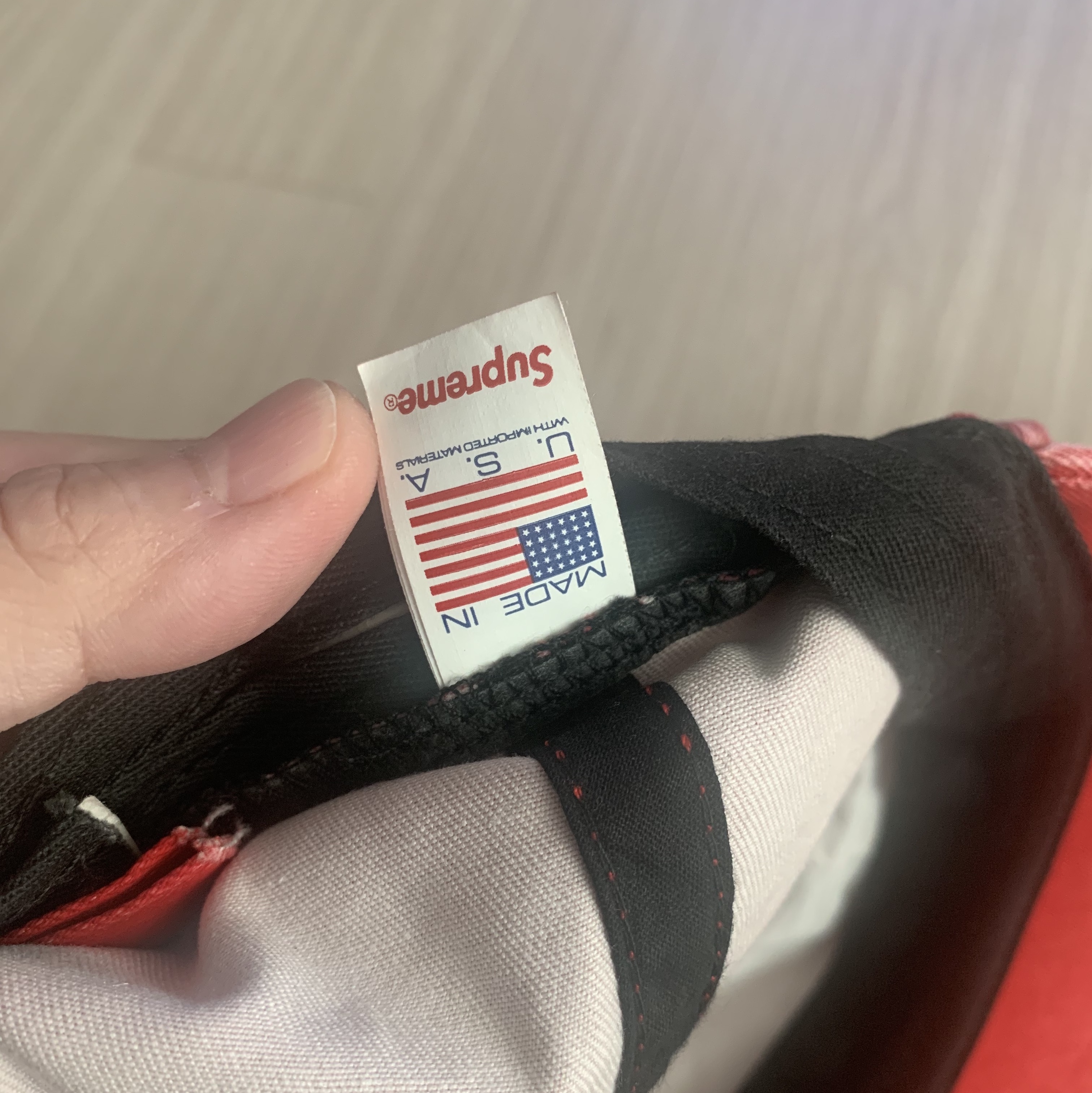 Supreme Pigment Print S Logo 6-Panel Red - 23FW 착용 스타일 - 2