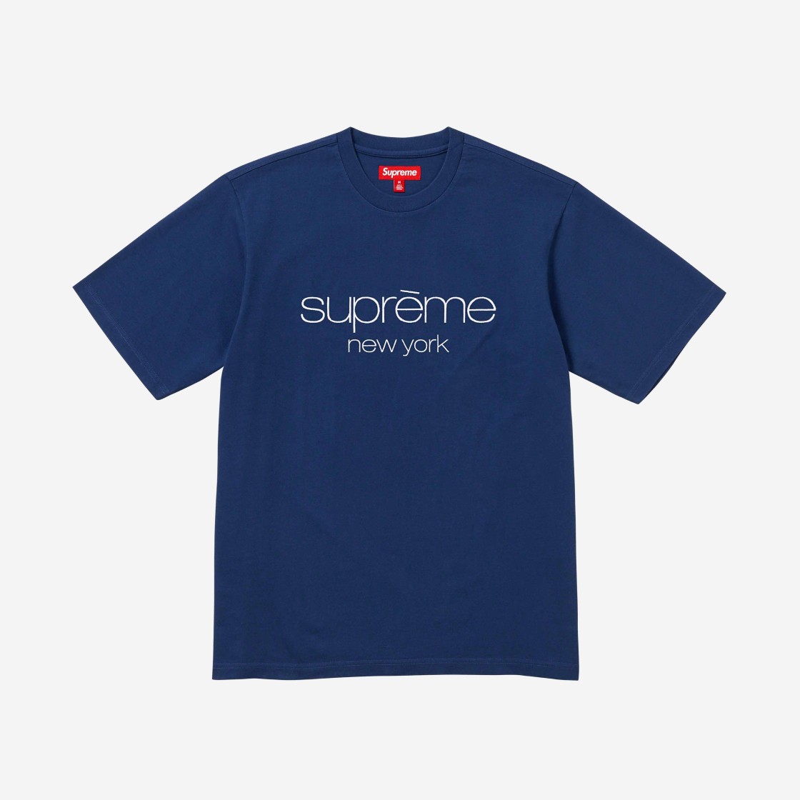 Supreme Classic Logo S/S Top Navy - 23FW 상세 이미지 1