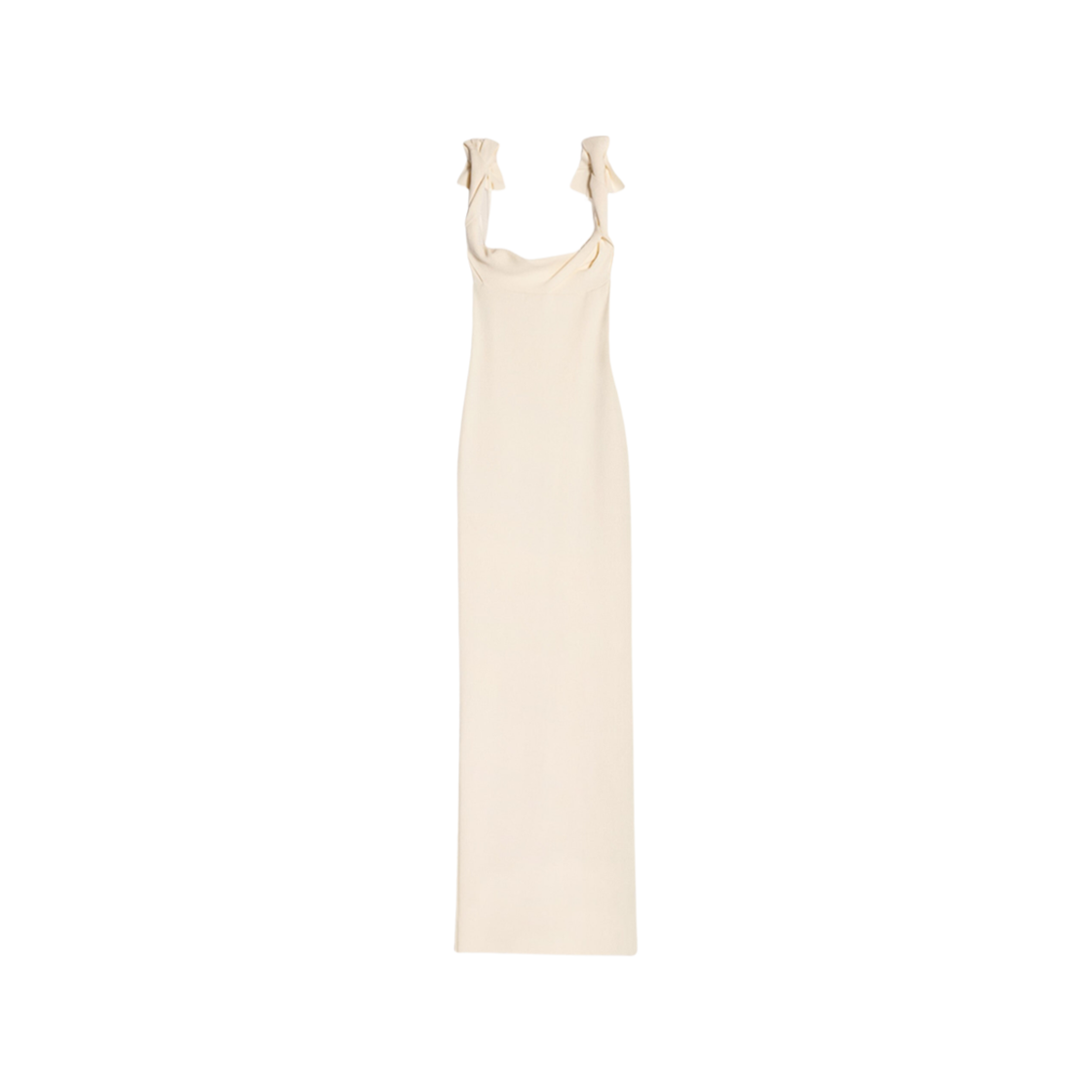 (W) Jacquemus La Robe Maille Alca Draped Knit Dress Off White 상세 이미지 1