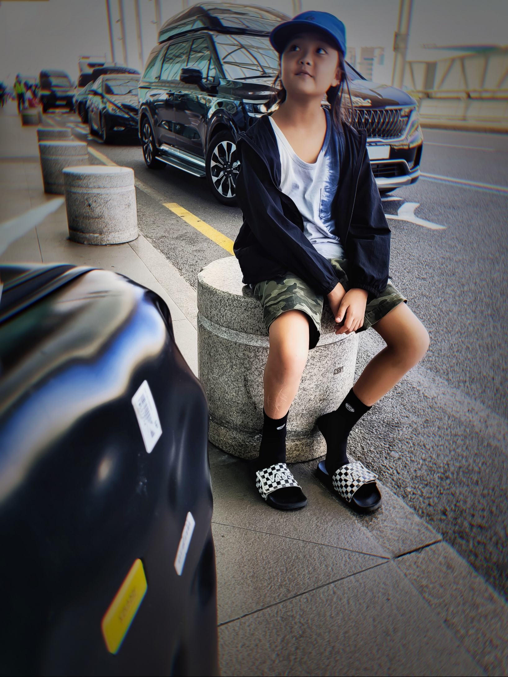 CRASH BAGGAGE Icon 31inch Black 착용 스타일