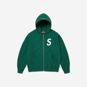 Supreme S Logo Zip Up Hooded Sweatshirt Dark Green - 23FW