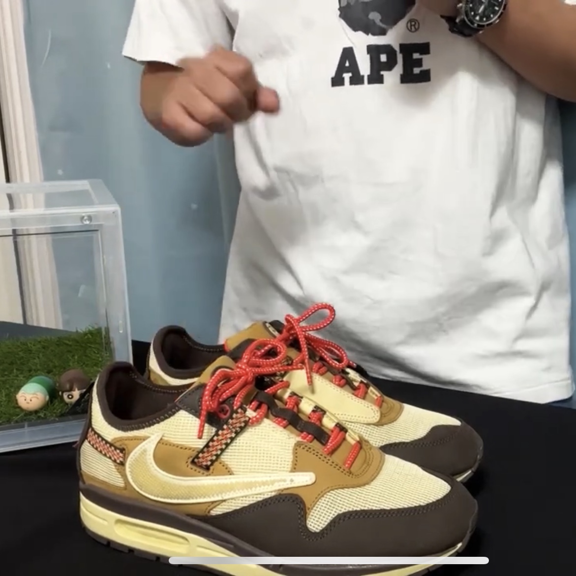 Nike x Travis Scott Air Max 1 Cact.us Brown 착용 스타일