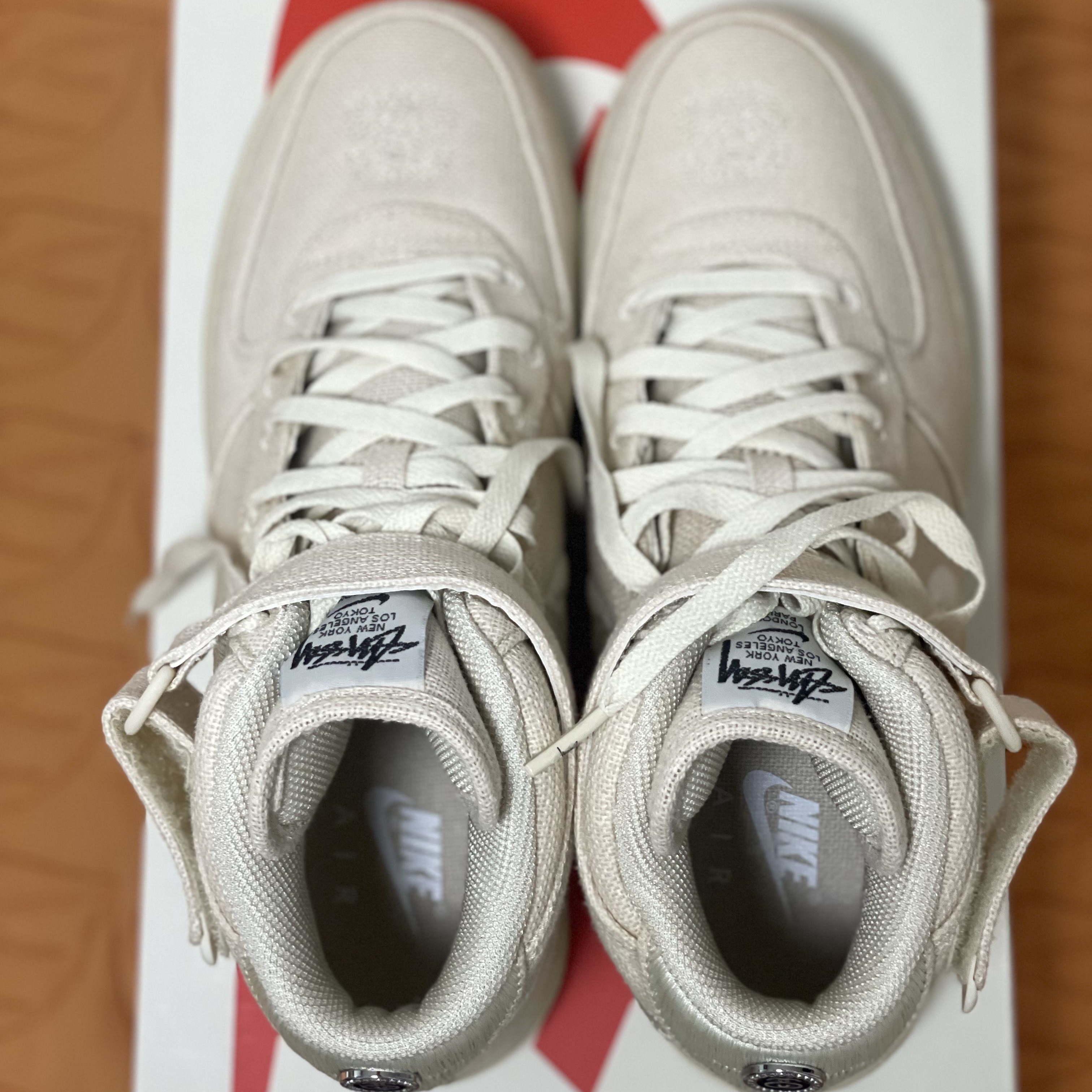 Nike x Stussy Air Force 1 '07 Mid SP Fossil 착용 스타일 - 2