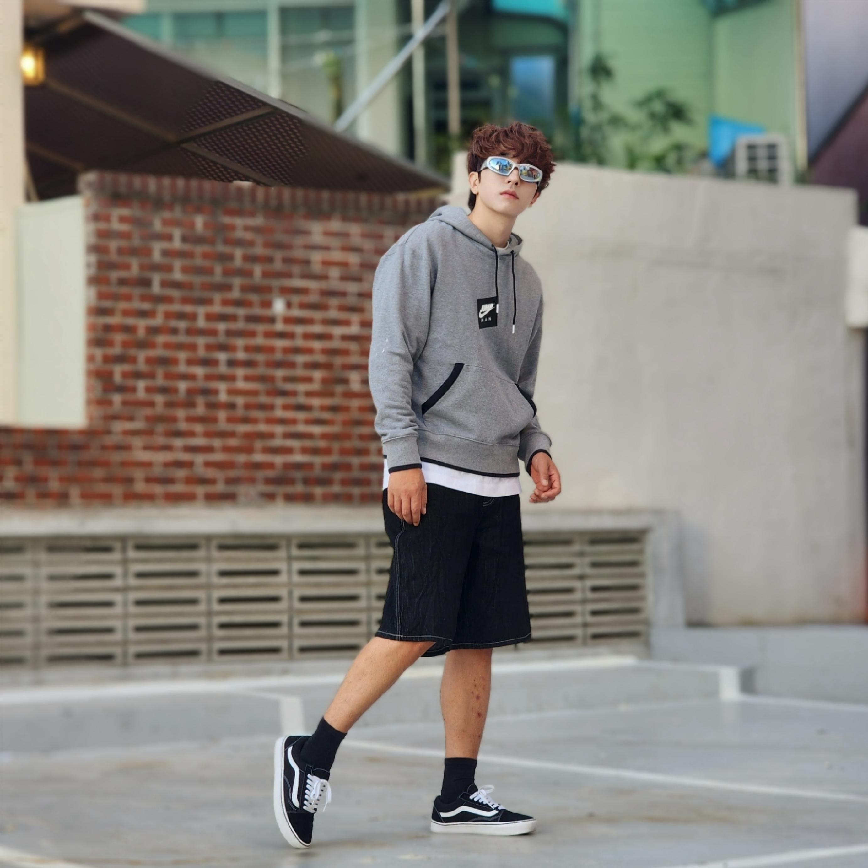 Vans ComfyCush Old Skool Black True white 착용 스타일 - 4