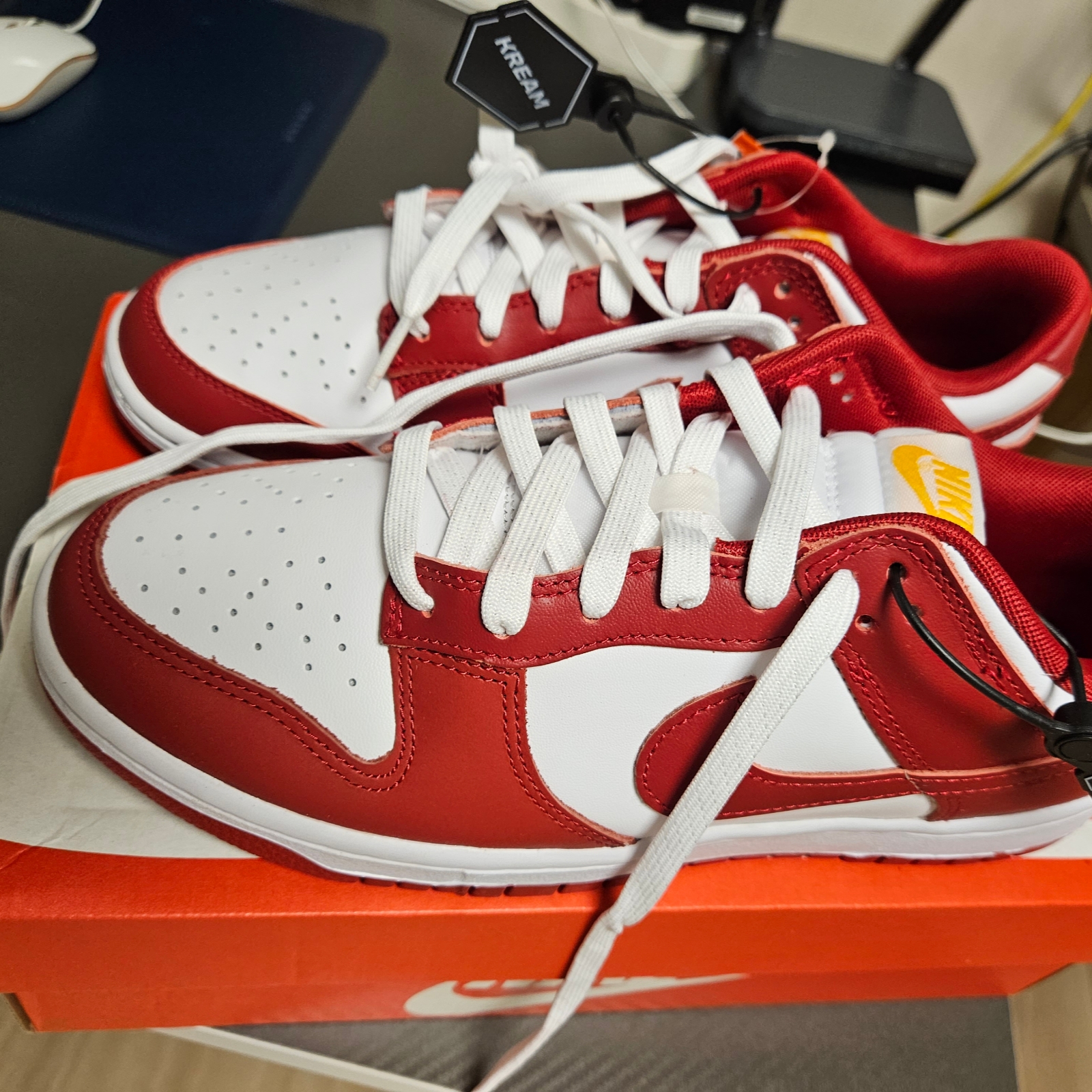 Nike Dunk Low Retro Gym Red 착용 스타일 - 1
