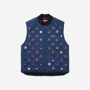 Supreme Pins Quilted Work Vest Navy - 23FW