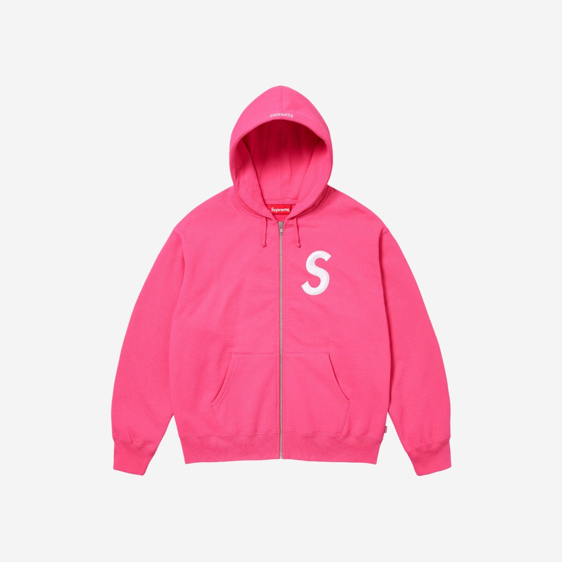 Supreme S Logo Zip Up Hooded Sweatshirt Magenta - 23FW 상세 이미지 1