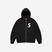 Supreme S Logo Zip Up Hooded Sweatshirt Black - 23FW