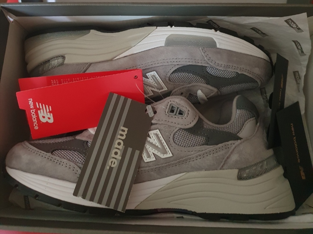 New Balance 992 Made in USA Grey - D Standard 착용 스타일