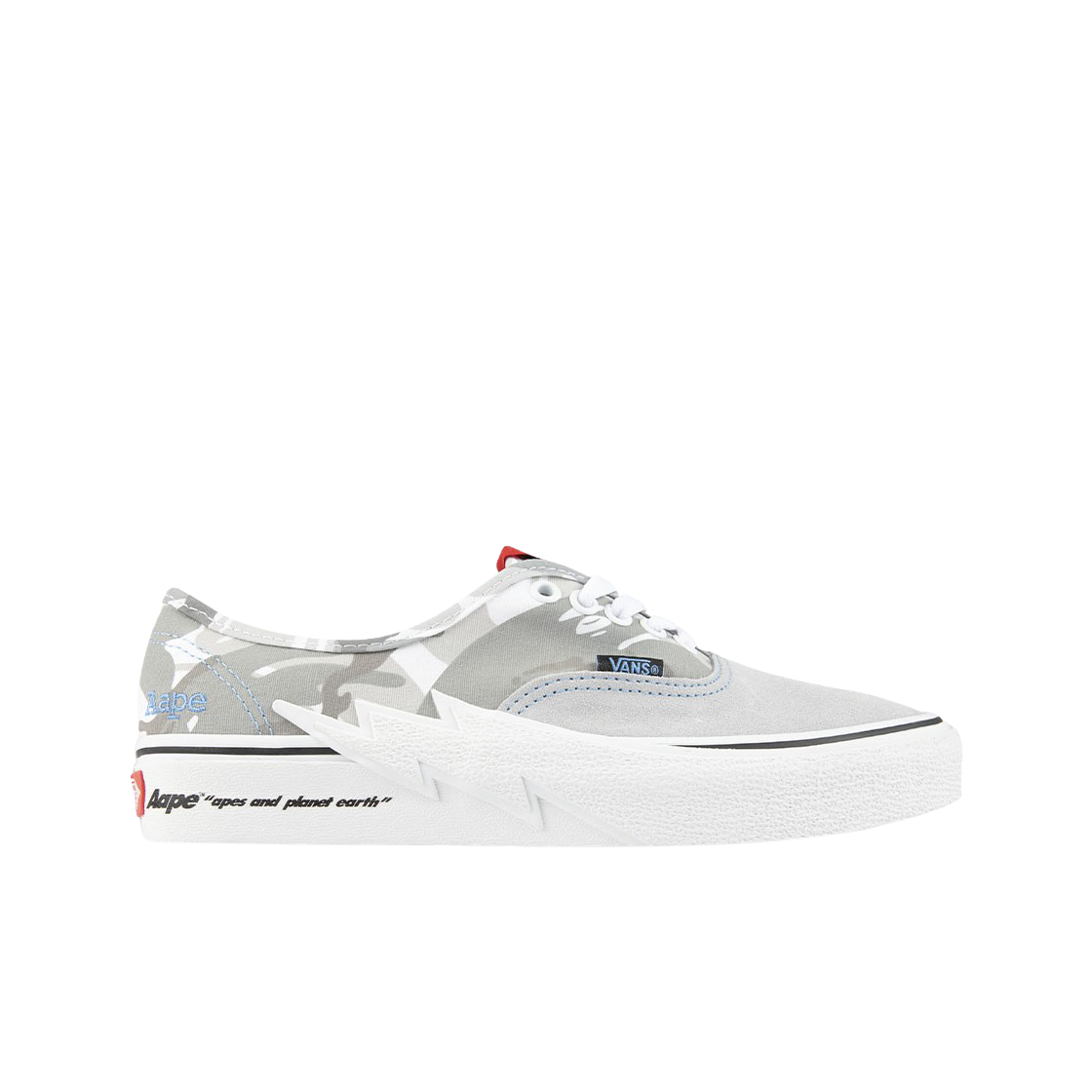 반스 x 에이프 어센틱 볼트 그레이(Vans x AAPE Authentic Bolt Grey)
