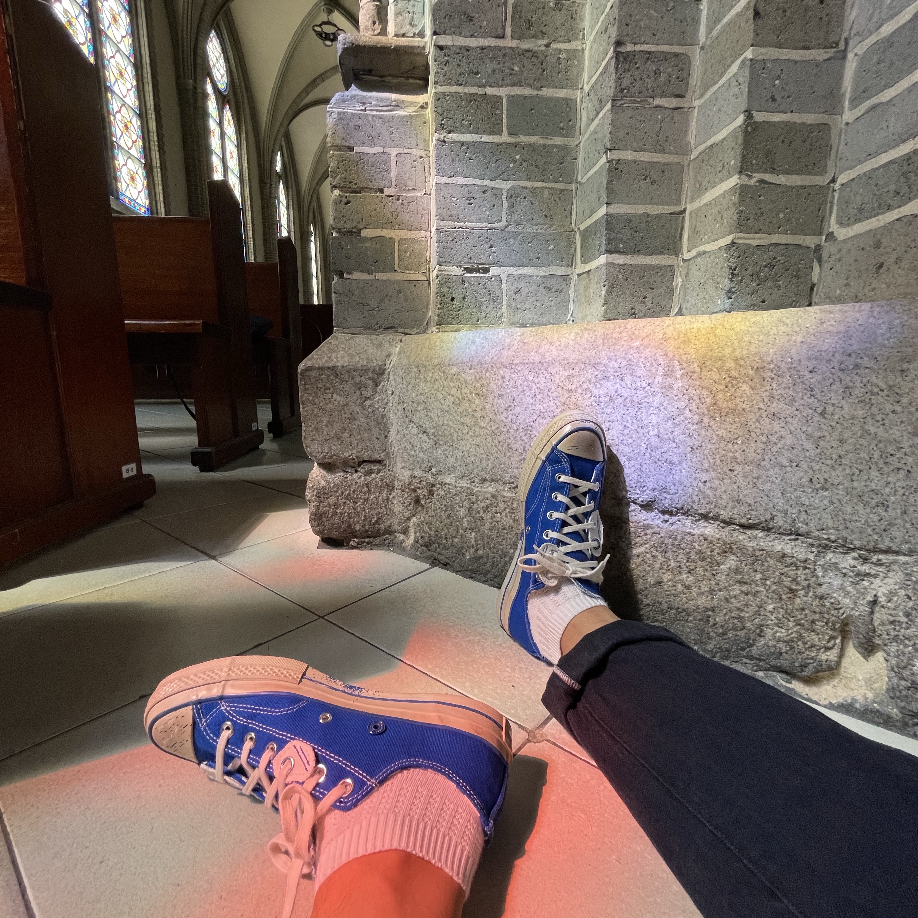 Converse x Ader Error Chuck 70 Ox Imperial Blue 착용 스타일 - 1