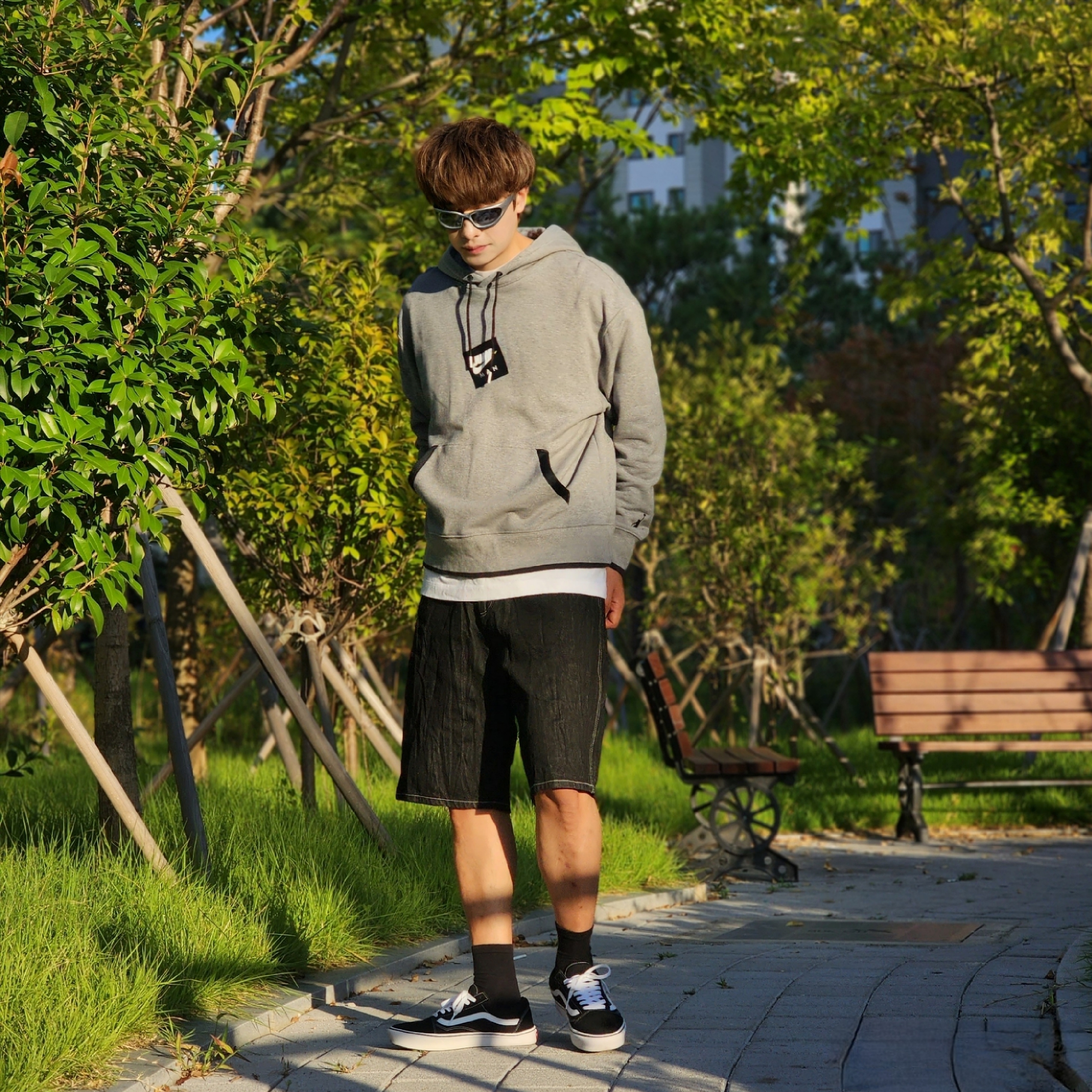 Vans ComfyCush Old Skool Black True white 착용 스타일 - 5