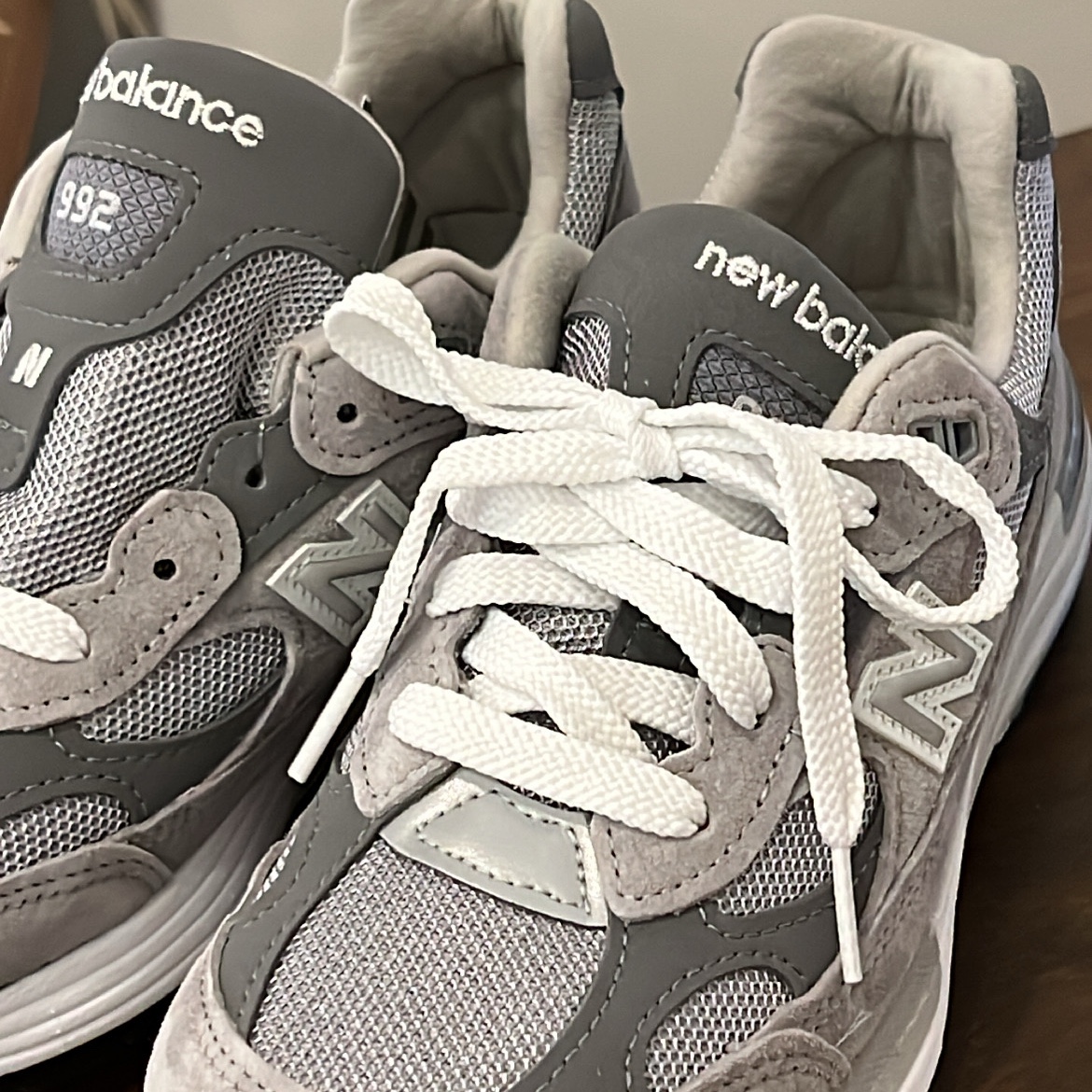 New Balance 992 Made in USA Grey - D Standard 착용 스타일