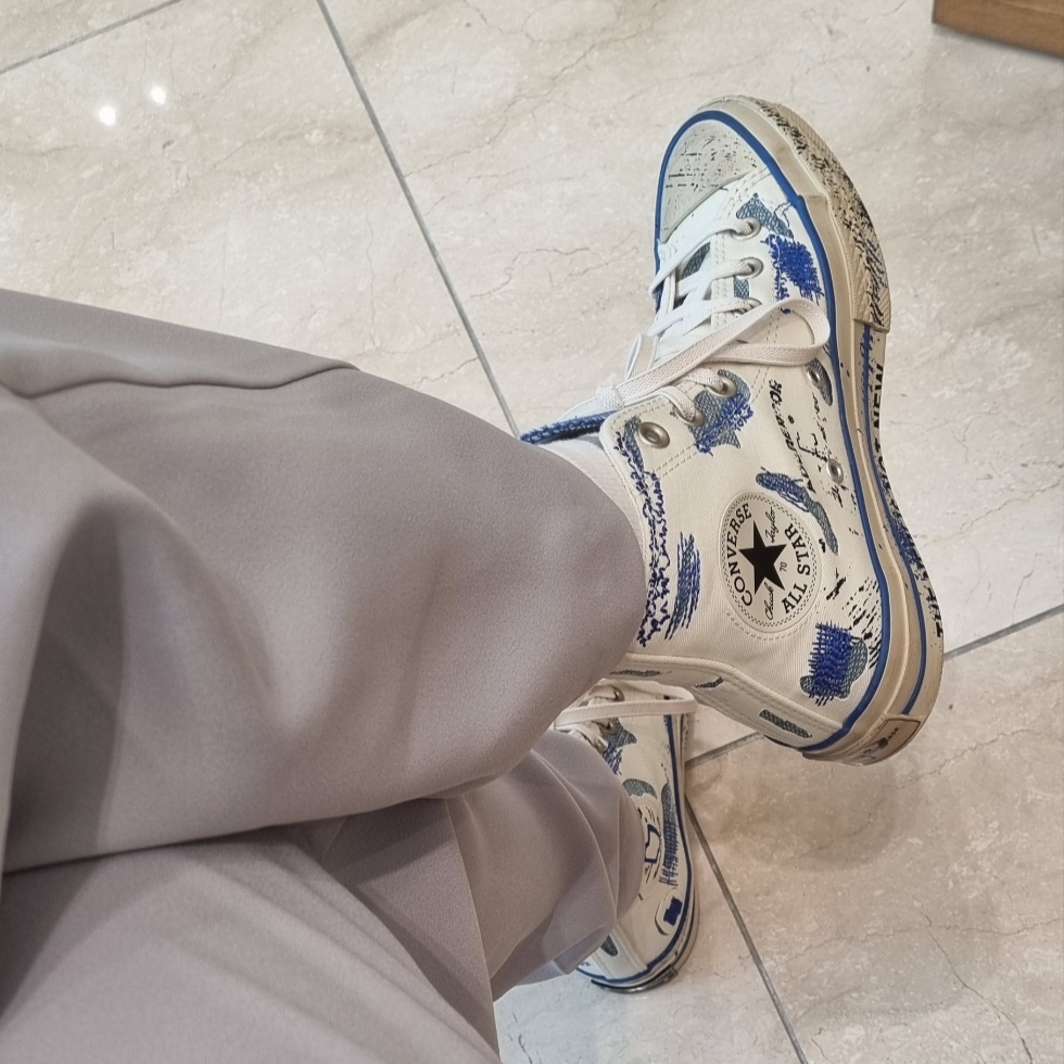 Converse x Ader Error Chuck 70 High White 착용 스타일