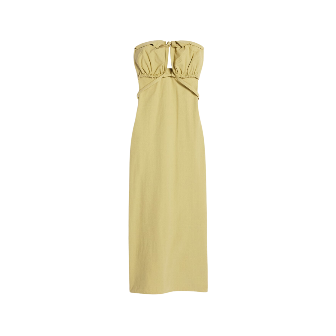 (W) Jacquemus La Robe Bikini Deconstructed Strapless Dress Light Khaki 상세 이미지 1