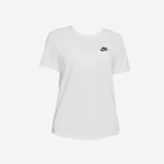 (W) 나이키 NSW 클럽 에센셜 티셔츠 화이트 - US/EU