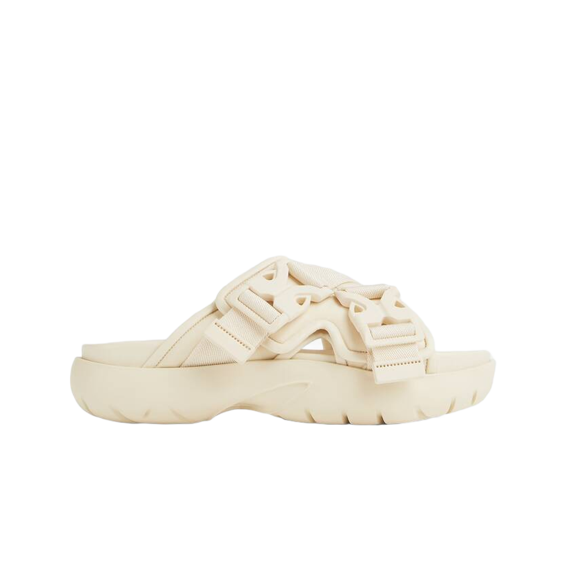 (W) 보테가 베네타 스냅 슬라이드 샌들 씨 솔트((W) Bottega Veneta Snap Slide Sandal Sea Salt)