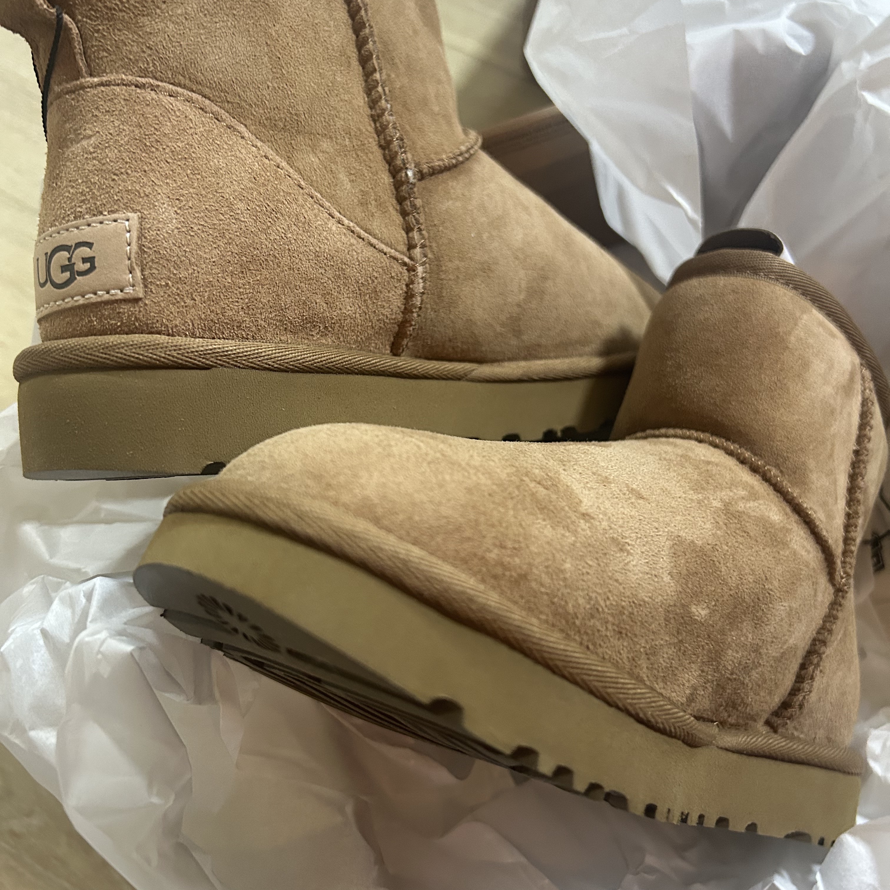 (W) UGG Classic Mini II Boots Chestnut 착용 스타일