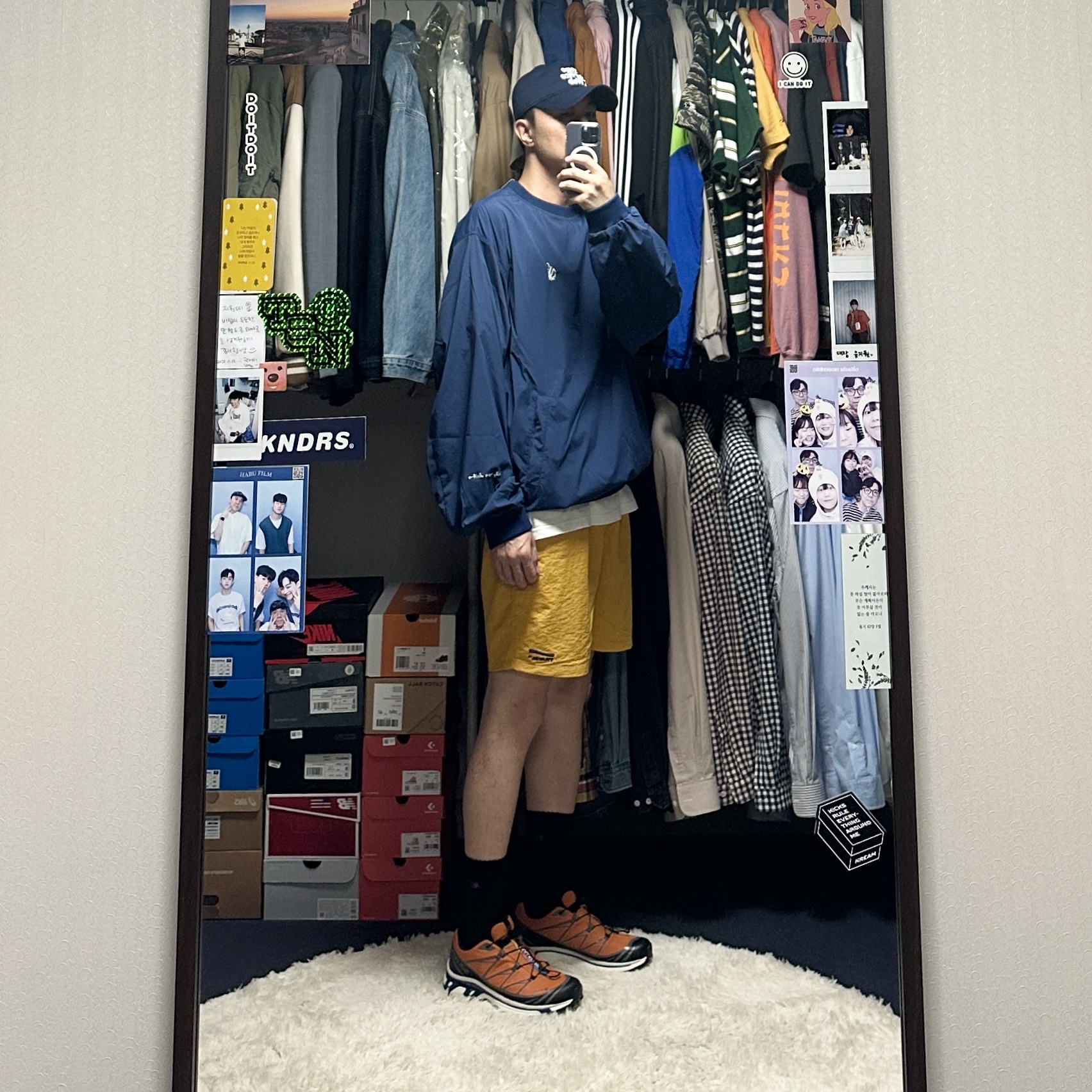 Salomon XT-6 Gore-Tex Utility Marmalade 착용 스타일