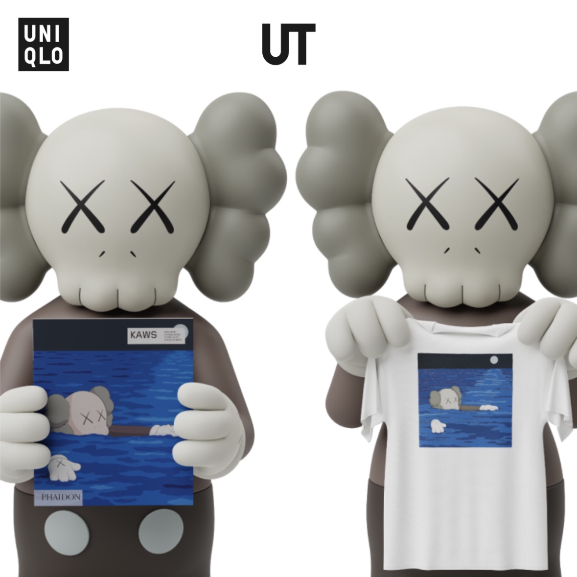 Uniqlo UT x Kaws Long Sleeve Sweatshirt Black, Uniqlo UT x Kaws Short Sleeve Graphic T-Shirt Black 착용 스타일