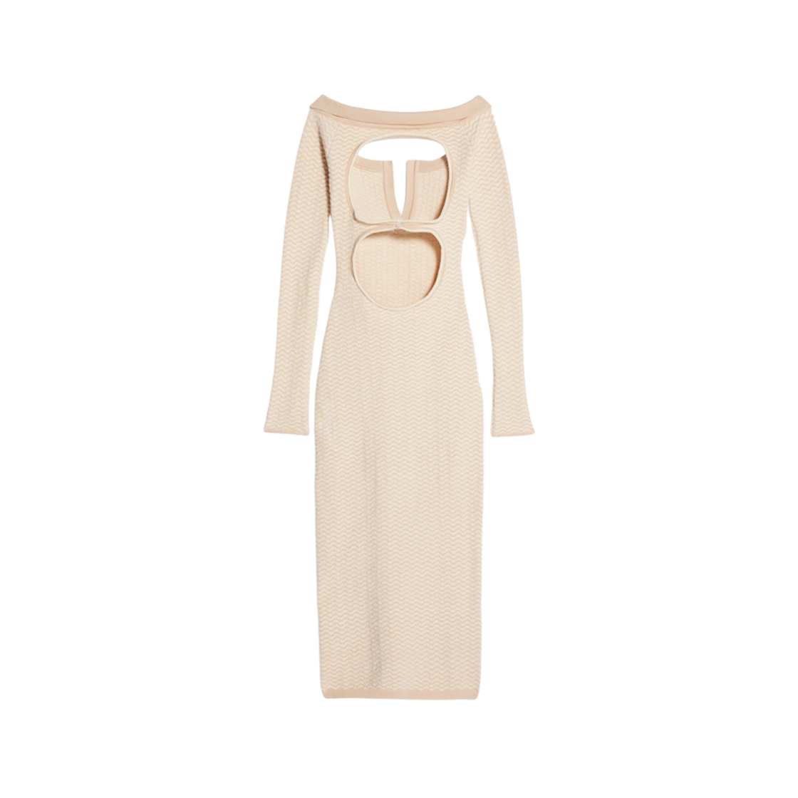 (W) Jacquemus La Robe Maille Pampero Off-The-Shoulder Polo Dress Multi Beige 상세 이미지 2