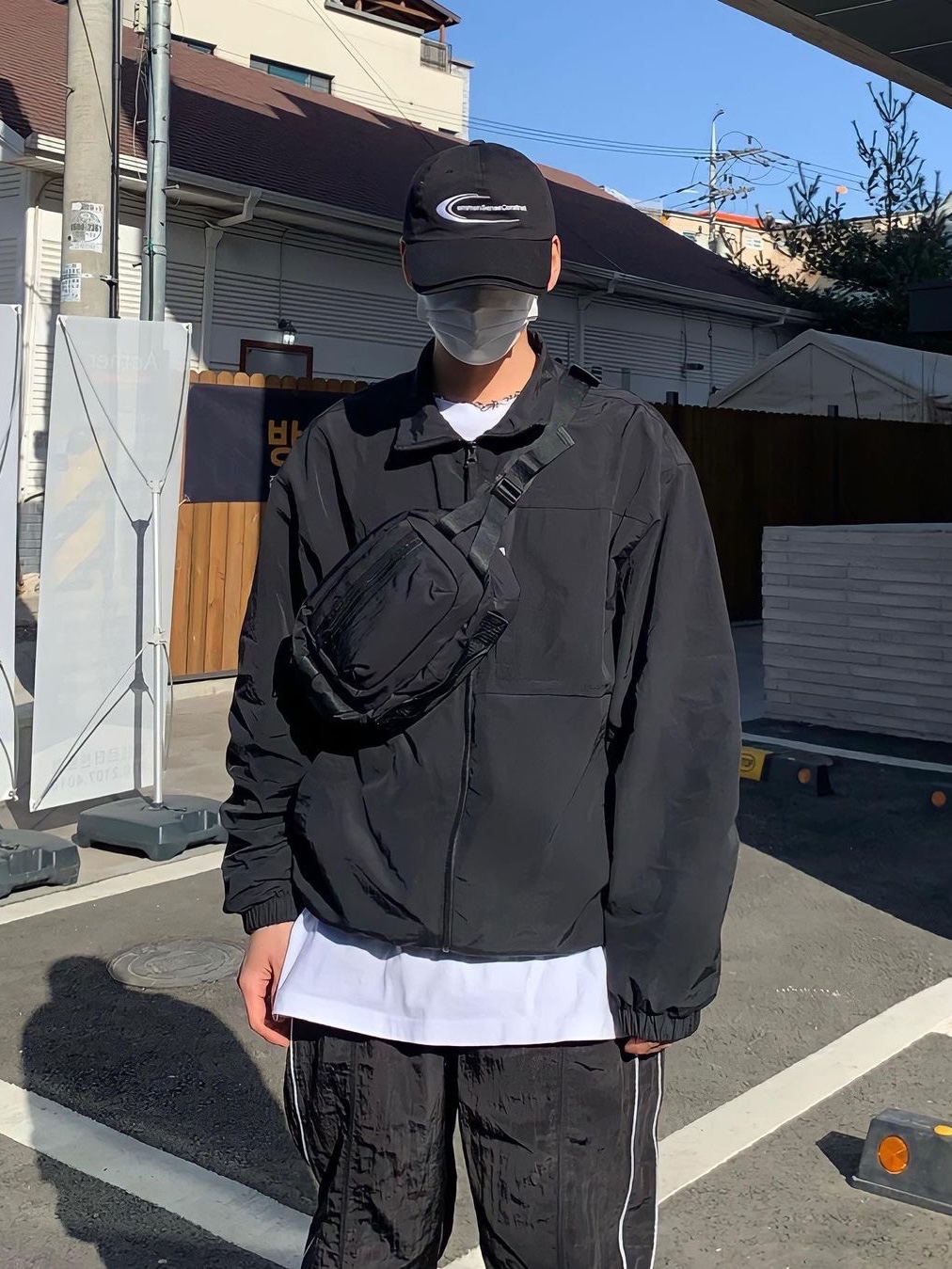 Found Pocket Pacemaker Waist Bag Black 착용 스타일 - 1