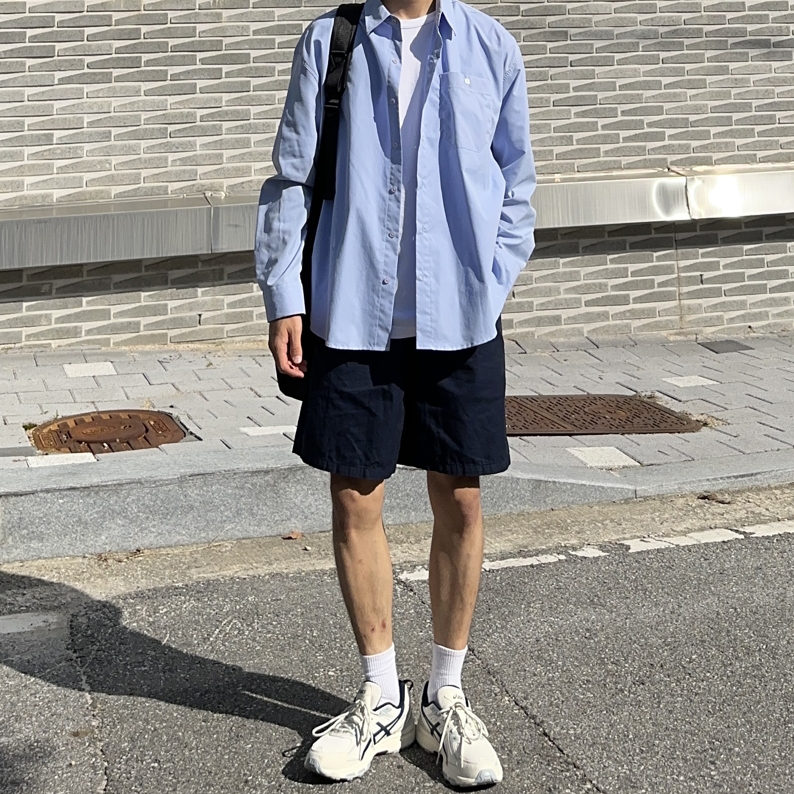 Asics Gel-Venture 6 SPS Birch French Blue 착용 스타일 - 1