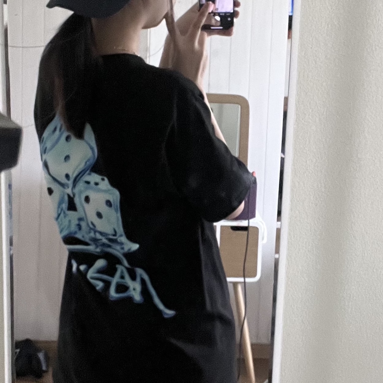 Stussy Melted T-Shirt Black 착용 스타일