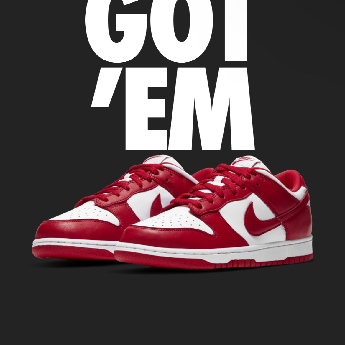 Nike Dunk Low SP White and University Red 2023 착용 스타일