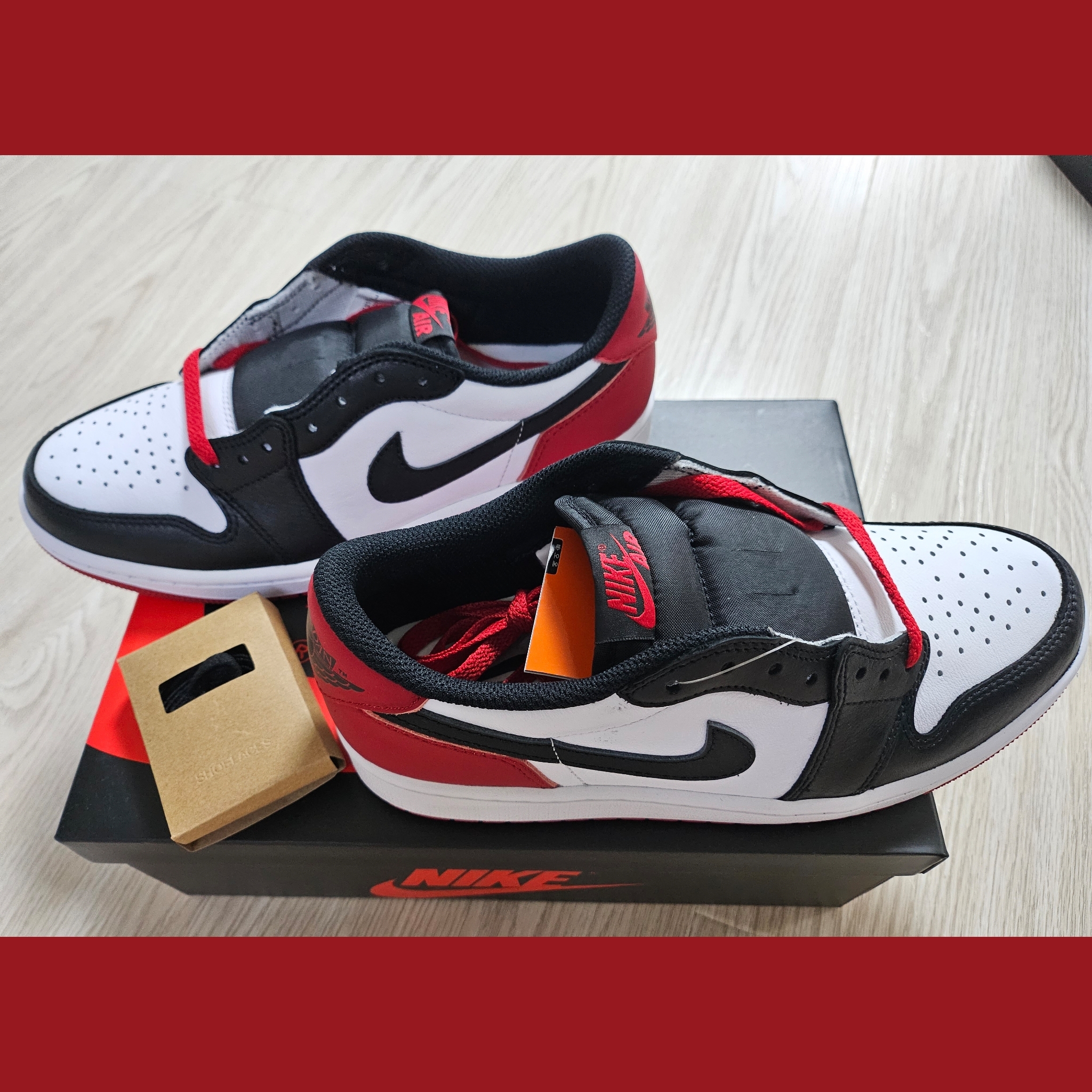 Jordan 1 Retro Low OG Black Toe 착용 스타일 - 1