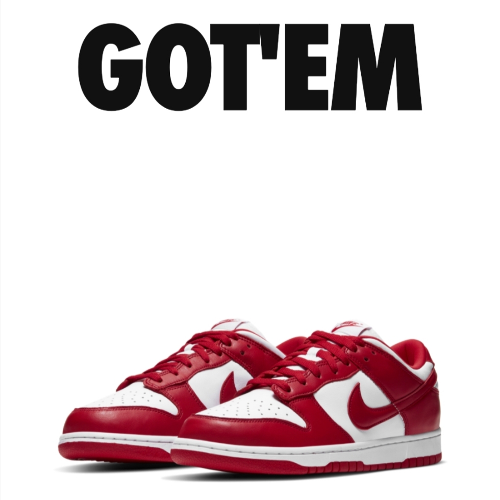 Nike Dunk Low SP White and University Red 2023 착용 스타일