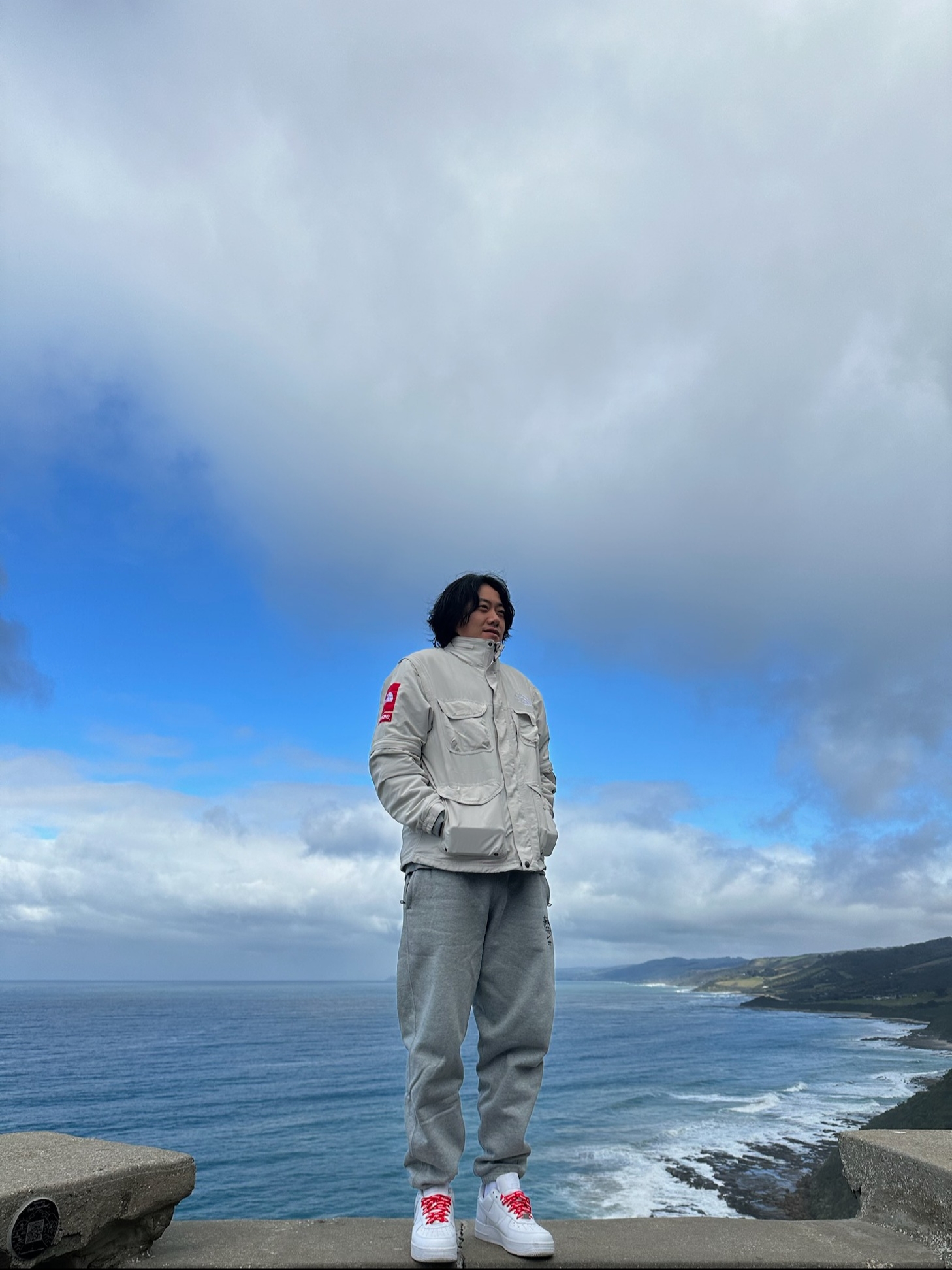 Nike x Stussy NRG Cuffed Beanie Black, Supreme x The North Face Trekking Convertible Jacket Stone - 22SS 착용 스타일 - 4
