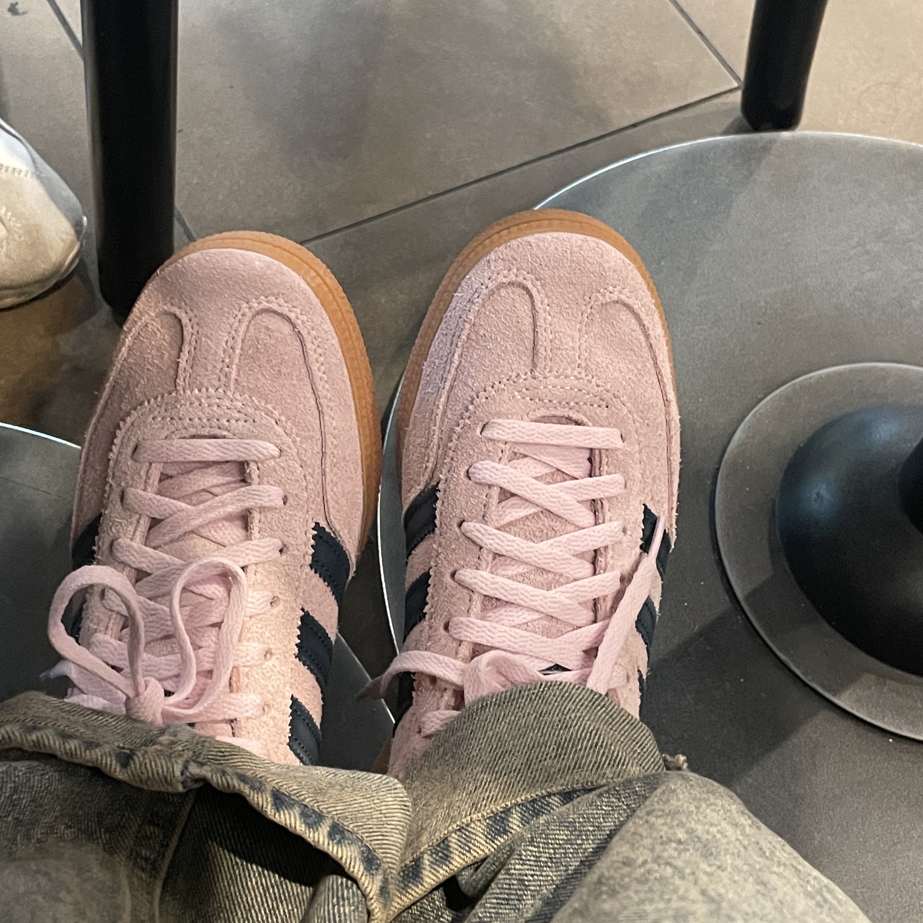 (W) Adidas Spezial Handball Clear Pink 착용 스타일