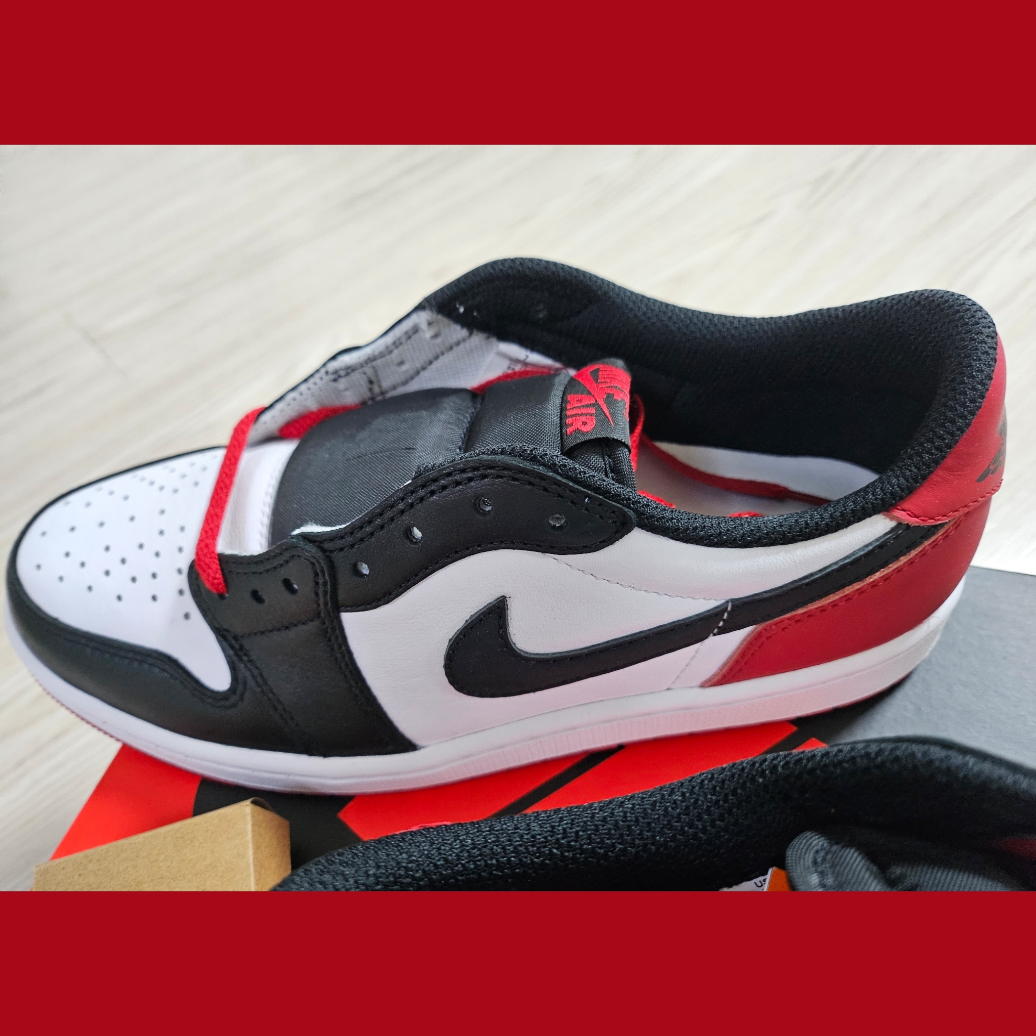 Jordan 1 Retro Low OG Black Toe 착용 스타일 - 3