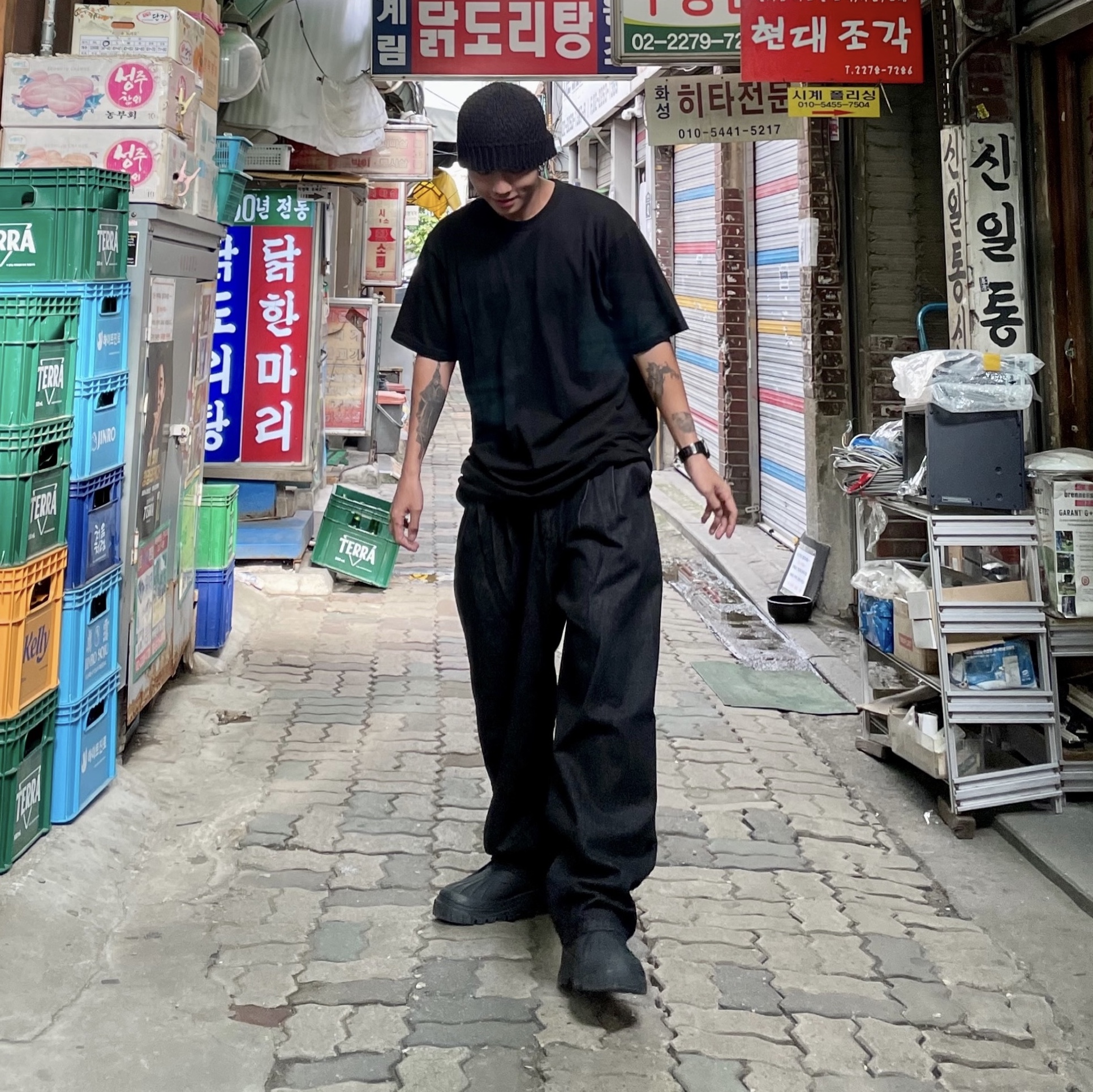 Axel Arigato Cryo Combat Boots Black 착용 스타일