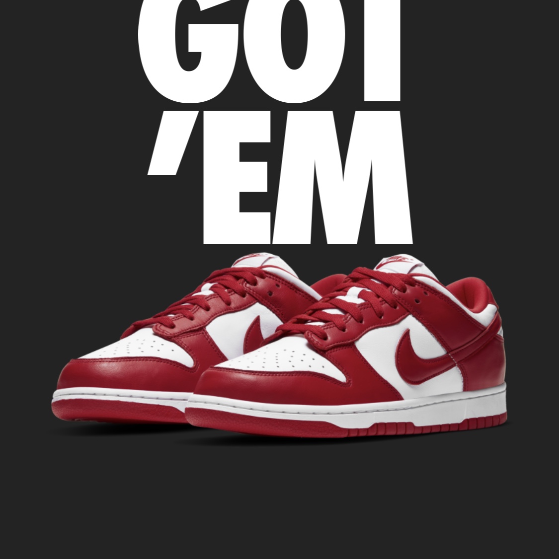 Nike Dunk Low SP White and University Red 2023 착용 스타일